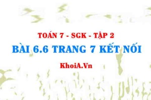 Bài 6.6 trang 7 Toán 7 Kết nối tri thức Tập 2